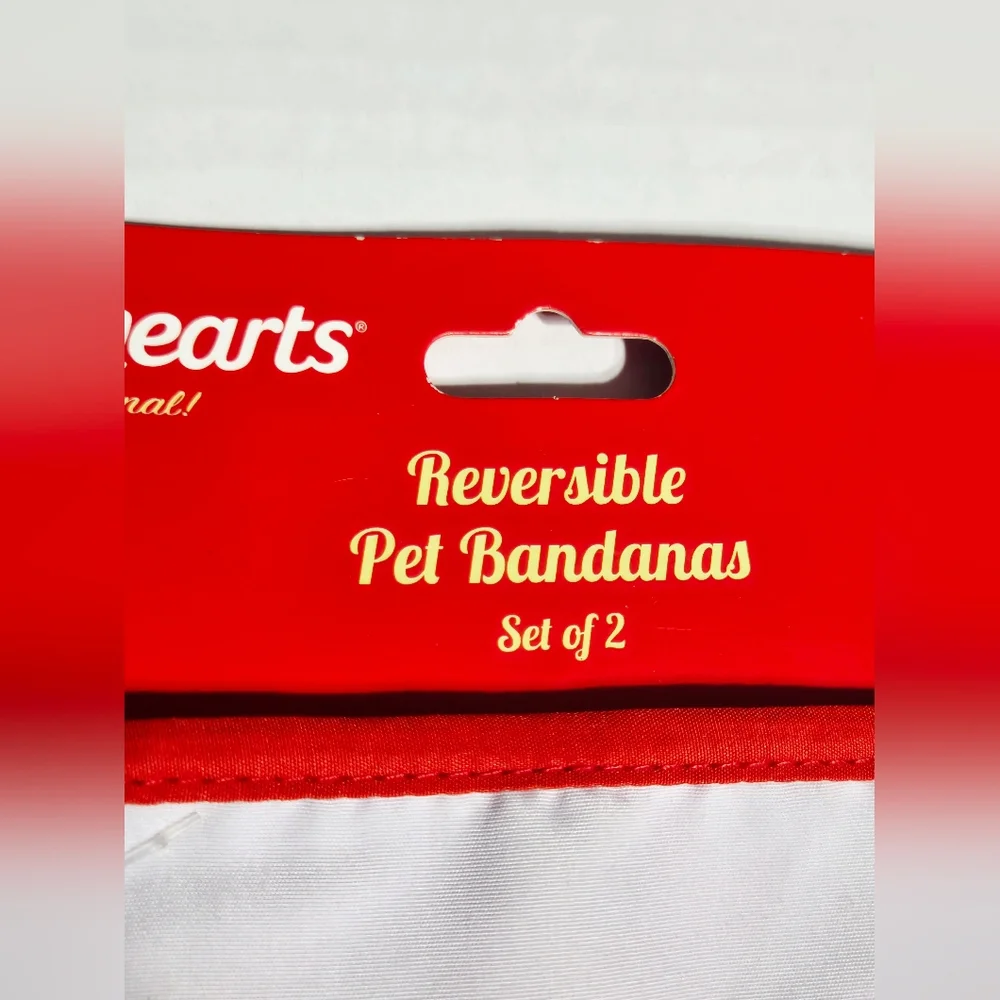 Sweethearts Reversible Dog Bandanas Set of 2 Valentine Pet Bandana Be Mine XOXO